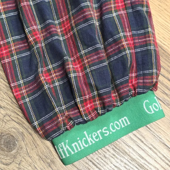 Plaid Golf Knickers 'Par 5' Youth Navy Stewart 26 YOUTH M 10/12 - Picture 6 of 6